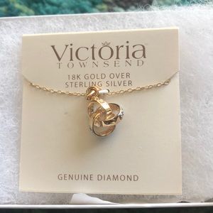 18K gold over sterling silver necklace, never worn